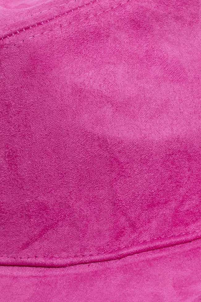 Western Studded Rhinestone Brim Cowboy Hat fabric detail fuscia