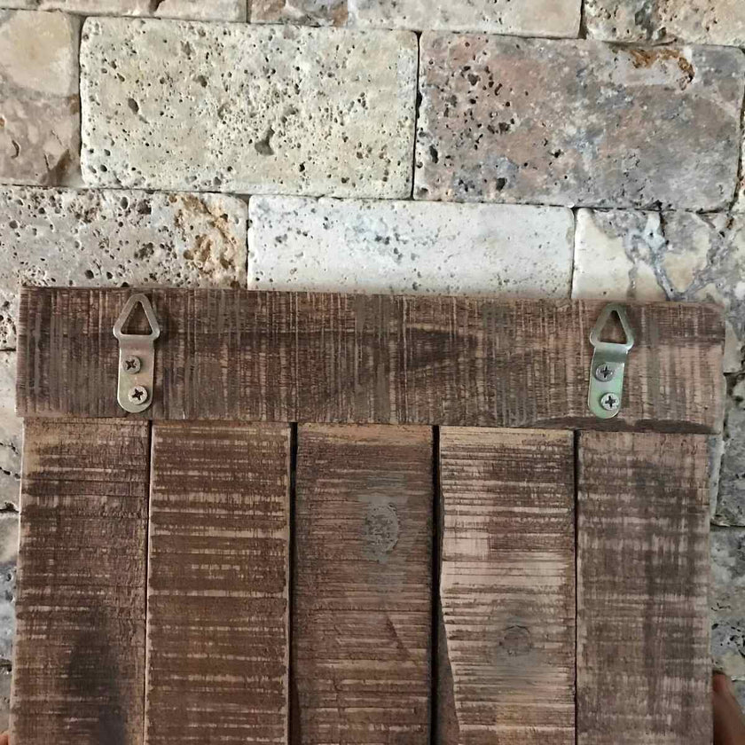 Wilco Home - Big Bend Wall Pocket W/hooks Back side showing hanging hooks