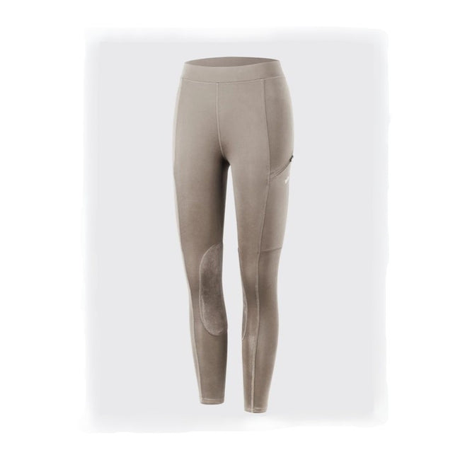 Girls Knee-Patch Breeches khaki front angle
