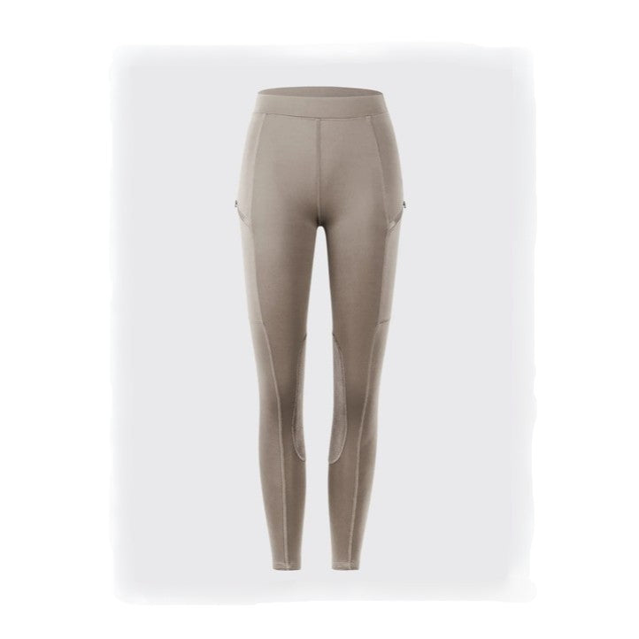 Girls Knee-Patch Breeches khaki front