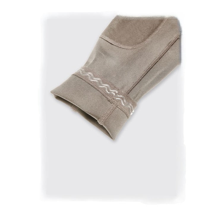 Girls Knee-Patch Breeches khaki leg hem detail