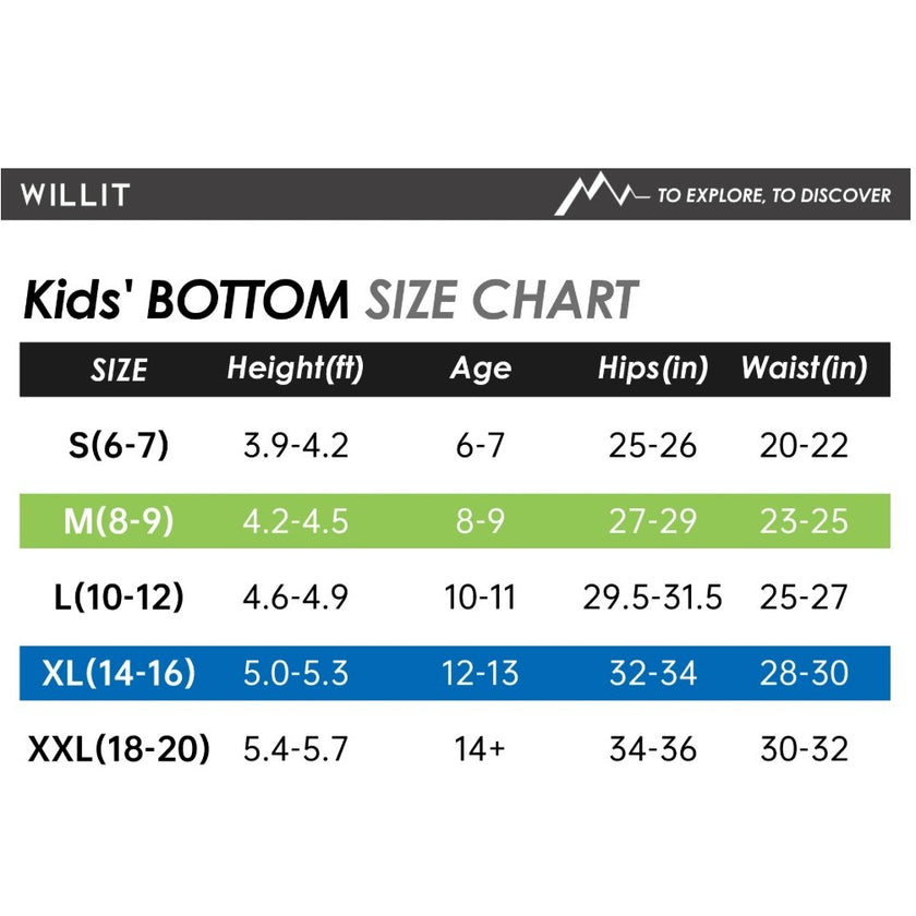 Girls Knee-Patch Breeches size chart