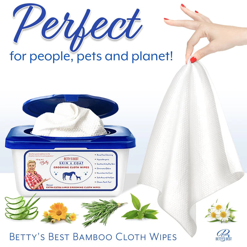 Betty's Best Skin & Coat Cloth Wipes XL - 1 Pack w/ Dispenser
