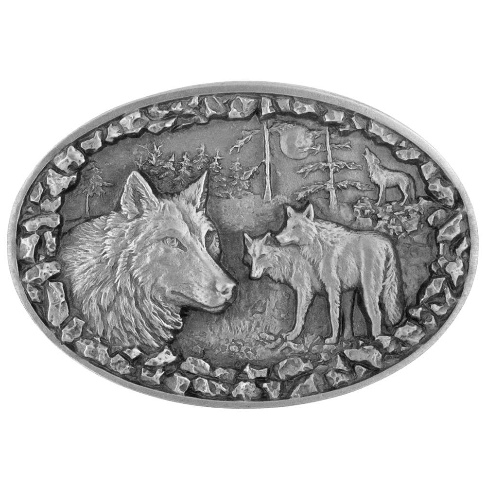Wolves in the Wild Belt Buckle