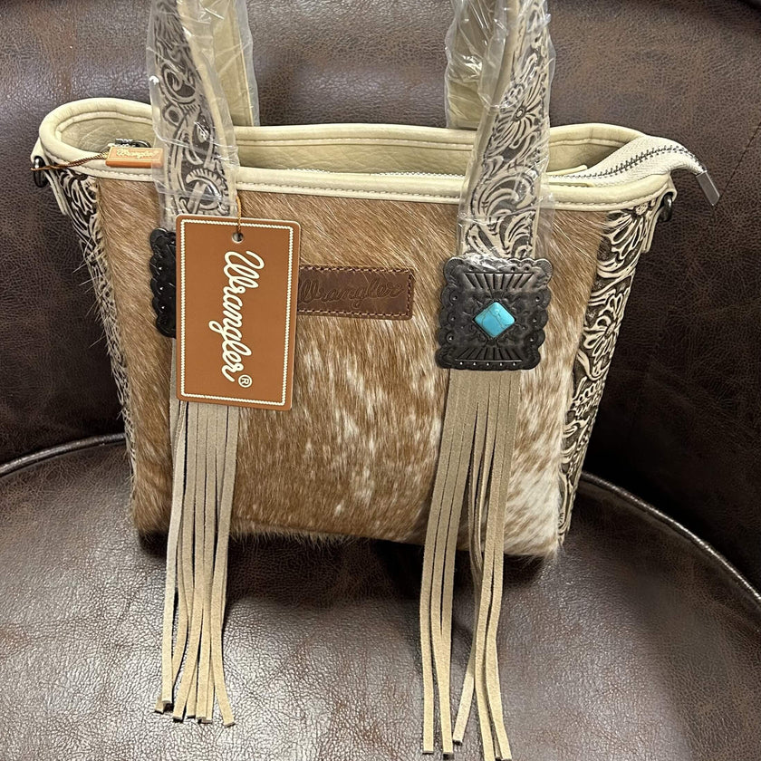 Wrangler Hair-On Cowhide bag light brown