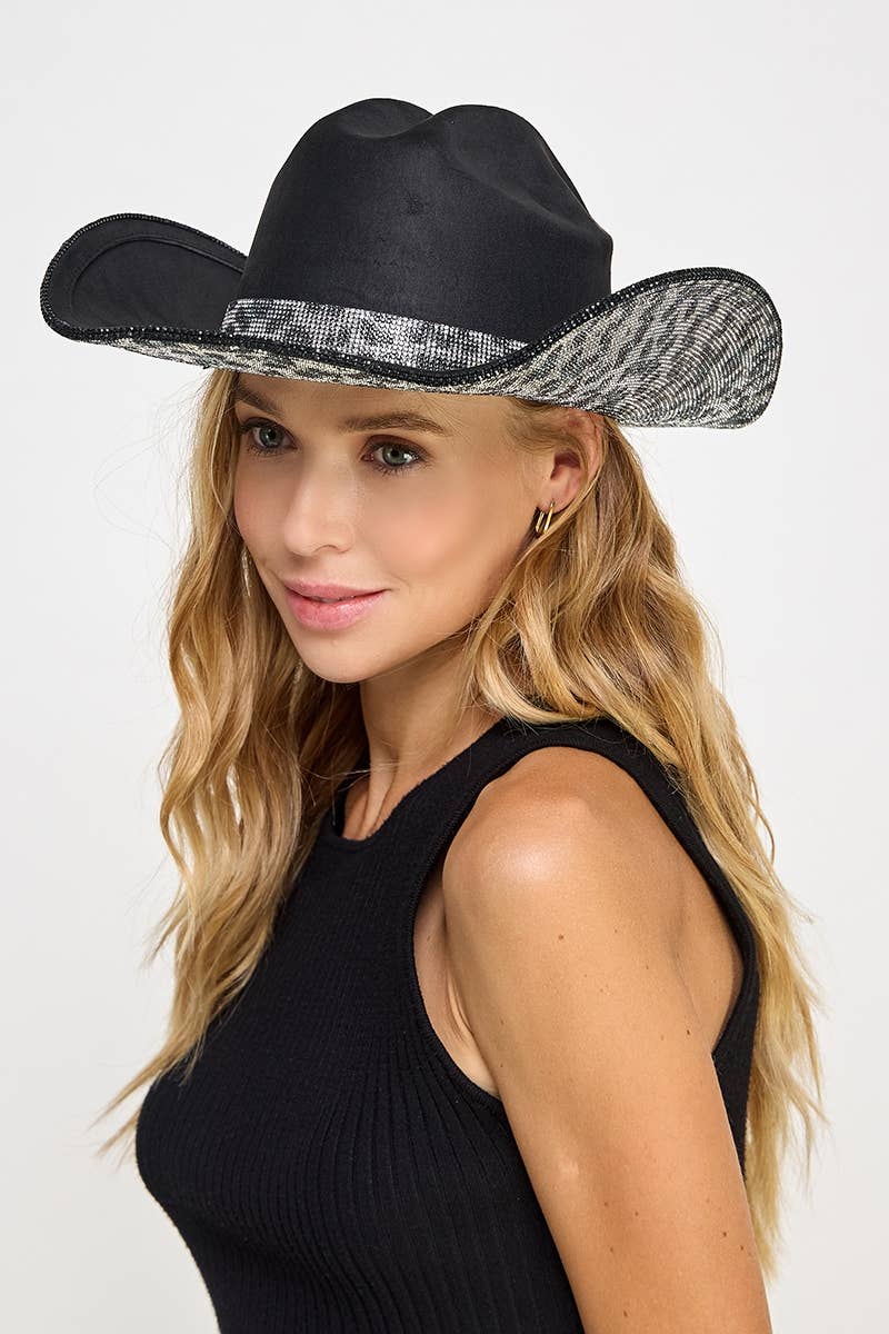 Pave Animal Print Rhinestone Cowboy Hat
