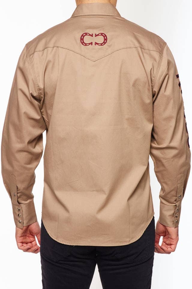 Rodeo Embroidered Logo Shirt - Khaki