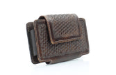 Basket Weave Horizontal Phone Case for Belt
