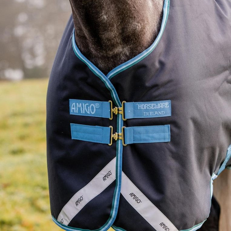 Horseware® Amigo® Bravo 12 Original Turnout (100g Light) front closure detail 