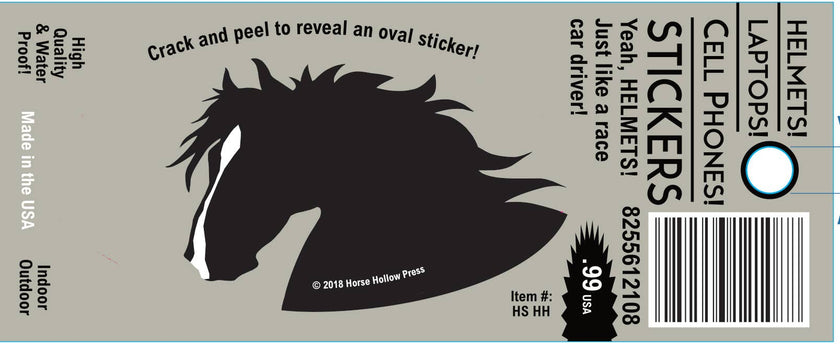Horse Hollow Press - Horse Laptop, Cell Phone & Helmet Sticker: Horse Head