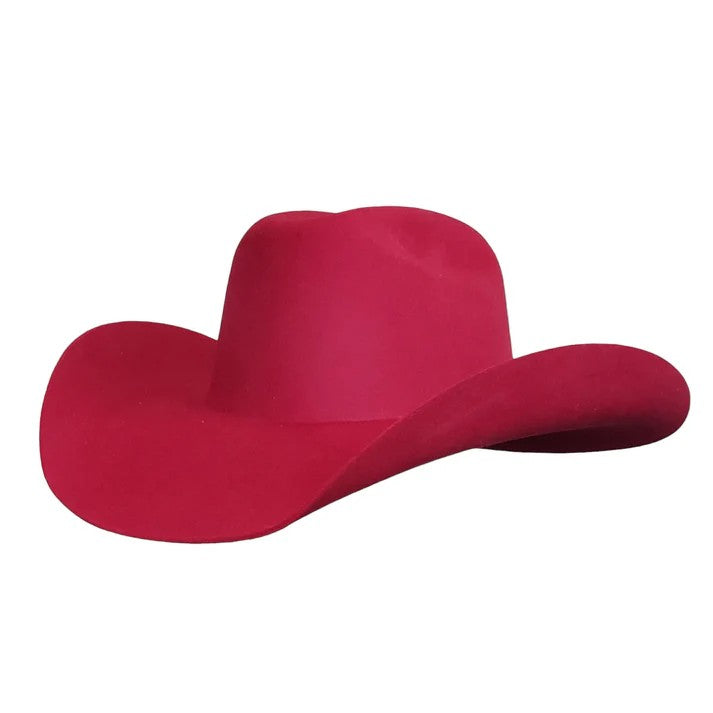 American Red Wool Cashmere Cowboy Hat