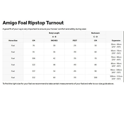 Amigo® Ripstop 600D Foal T/O 200g