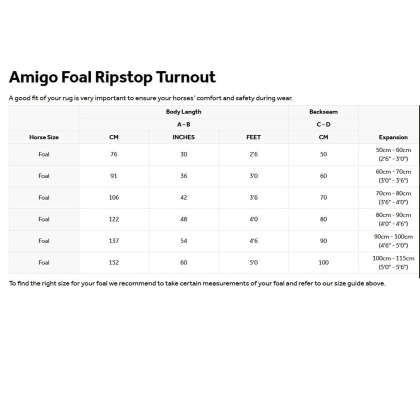 Amigo® Ripstop 600D Foal T/O 200g