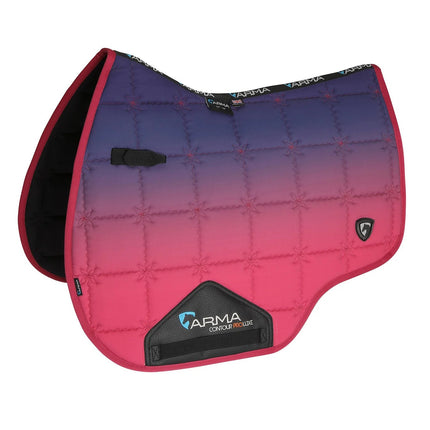 Arma Ombre Saddle Pad in pink with shades of blue at top