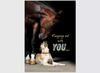 Thinking of You Card - Horse & Dog
