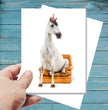 Horse Birthday Card: Horse Sitting