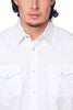 Rodeo Clothing - Men's Western Solid Twill Long Sleeves Snap Button Shirt