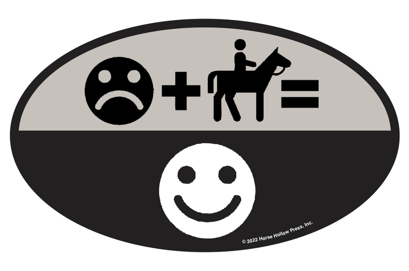 Horse Sticker: Frown + Ride = Smile