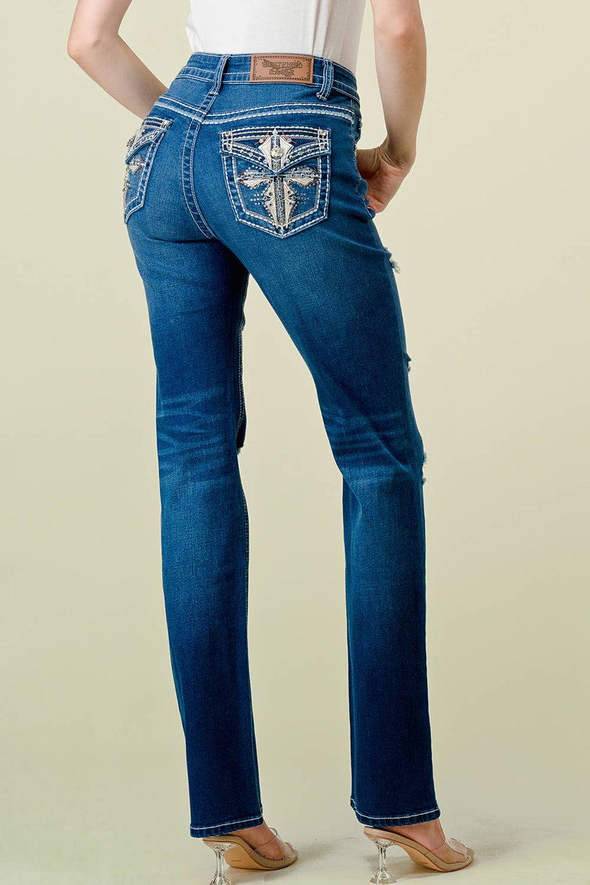 DZ - WB-14 Stretchy Women's Bling Jeans by Westfield Eagle Jeans