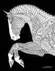 Art Coloring Kit Horse Drawings w/ Pencils