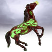 BREYER Beowulf 2024 Halloween Horse full view lit up