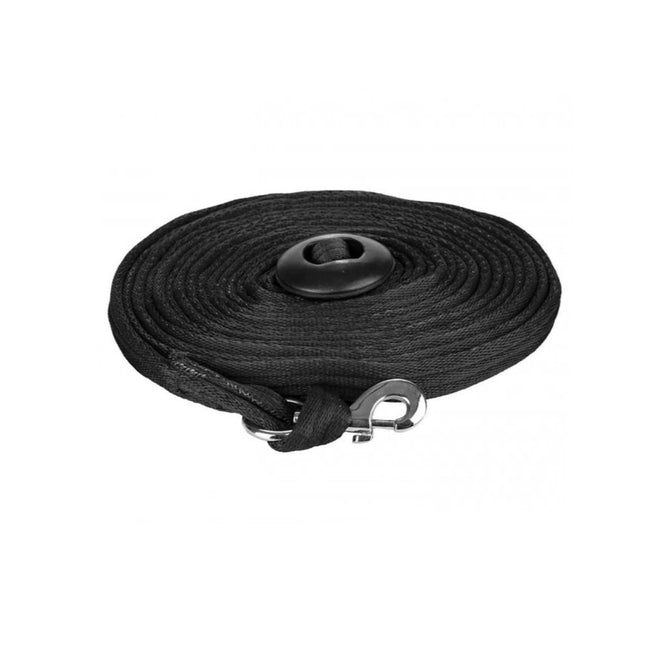 25' Cushion Web Lunge Line black with snap hook