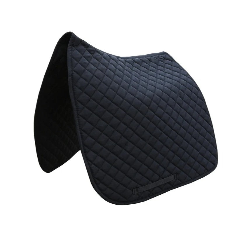Black quilted GATSBY Basic Dressage Saddle Pad