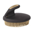 Weaver Palm Held Fine Curry Comb in black and tan