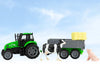 Breyer Farms™ Tractor and Tag-A-Long Wagon shown with cow and pig