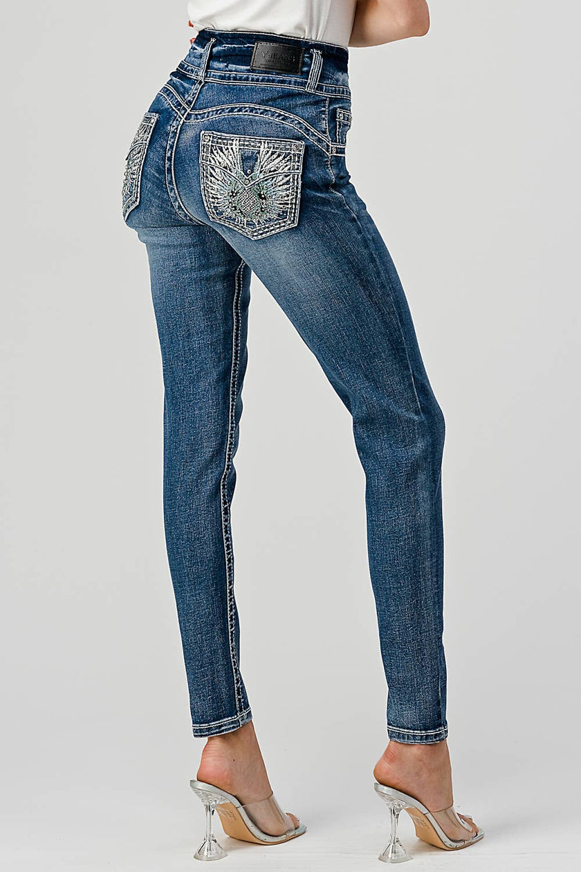 Stretchy Skinny Bling Jeans 