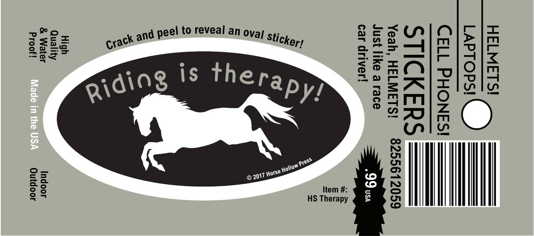 Horse Hollow Press - Horse Laptop, Cell Phone & Helmet Sticker: Riding