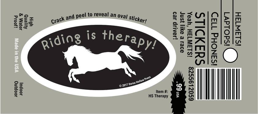 Horse Sticker: Riding is my therapy