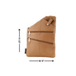 Asymmetrical Cowhide Zip Front Crossbody Bag