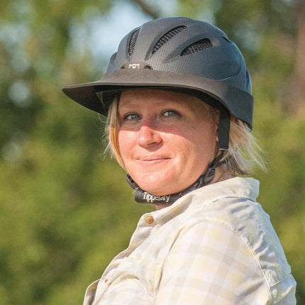 Cashel Riding Helmet Visor on a black helmet (helmet not included)