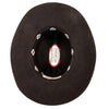 American Hat Makers Black Cattleman Felt Cowboy Hat with Cowboy Hat Band Inside view