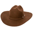 American Hat Makers Brown Cattleman Felt Cowboy Hat with Cowboy Hat Band 