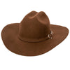 American Hat Makers Brown Cattleman Felt Cowboy Hat with Cowboy Hat Band 