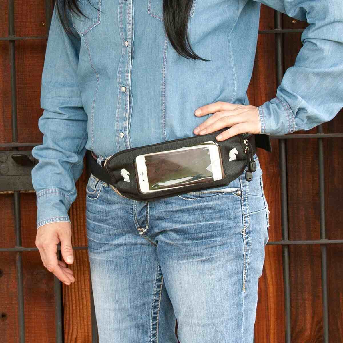 cepp phone pack in midnight on a model 