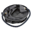 Black Cashel Collapsible Water Pail / Bucket, collapsed for storage.