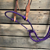 Rodeo Drive - Light Oil Basketweave Purple Loping Hackamore #LHK012