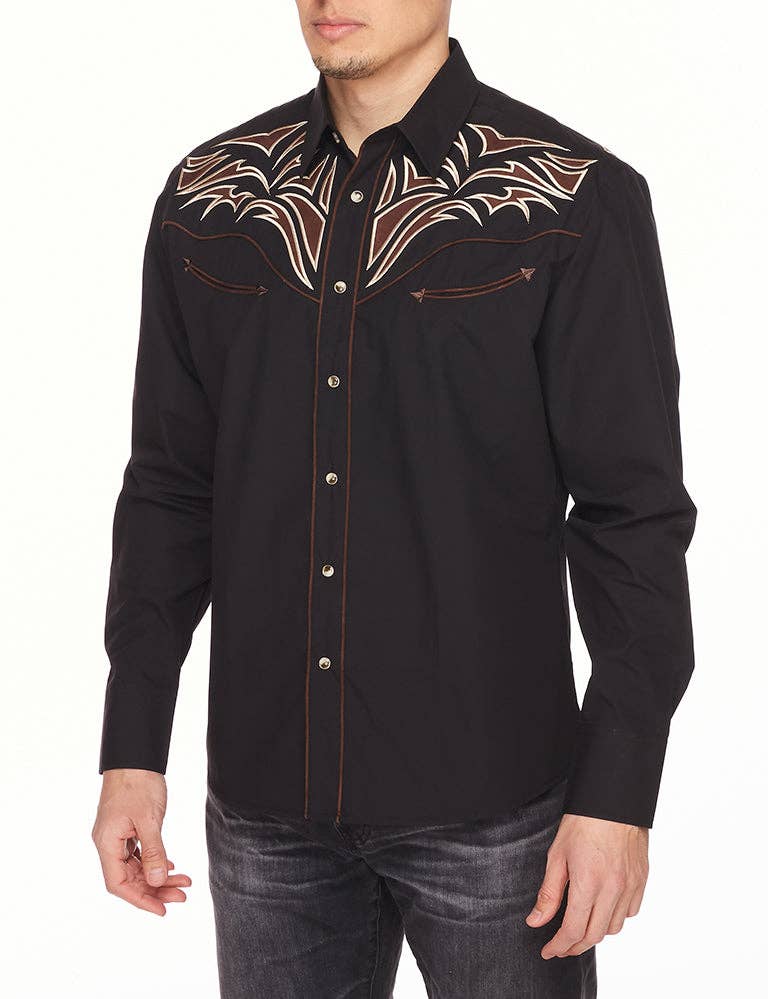 Rodeo Clothing Men's Western Embroidery Cowboy Outfit Shirt