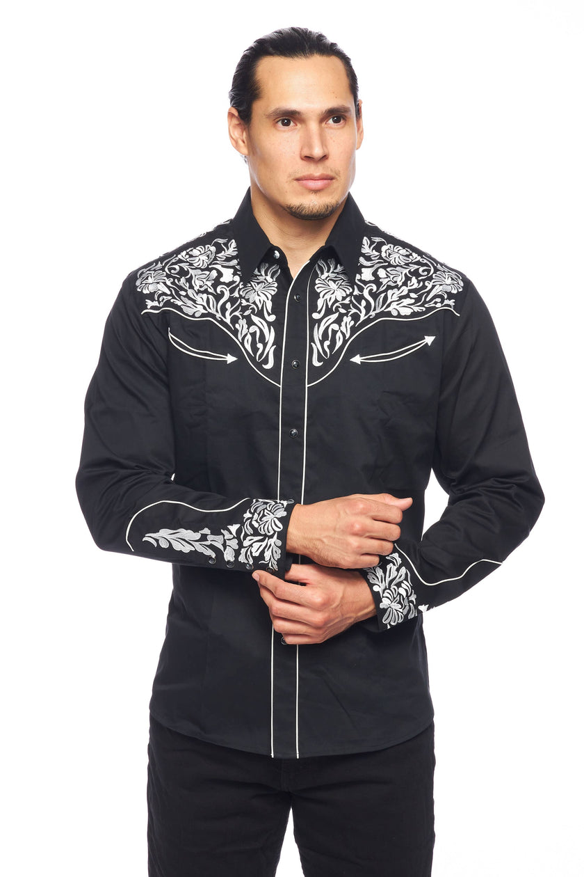 Rodeo Clothing - Men's Western Embroidery Cowboy Outfit Shirts