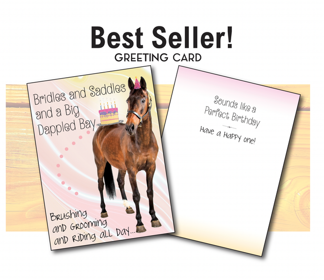 Horse Birthday Card: Bridles & Saddles DB