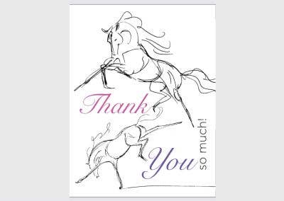 Horse Hollow Press - Horse Thank You Card: Sketchbook Horses!