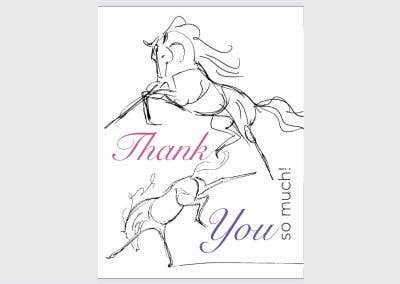 HHP Horse Thank You Card: Sketchbook Horses!