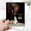Thinking of You Card - Horse & Dog