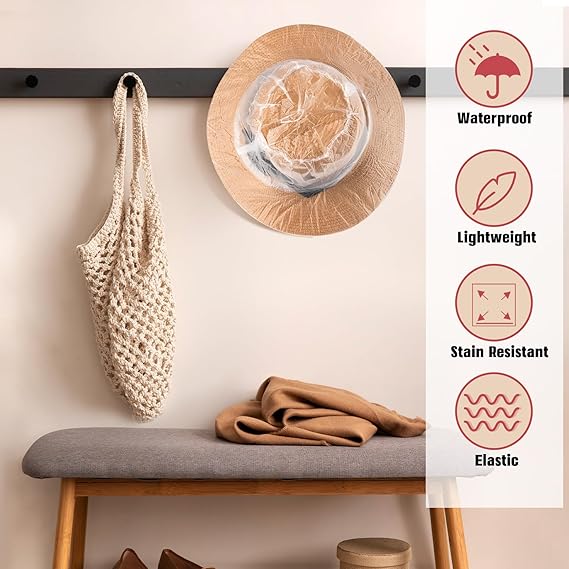 Cowboy Dust and Rain Hat Cover showing detail of qualities