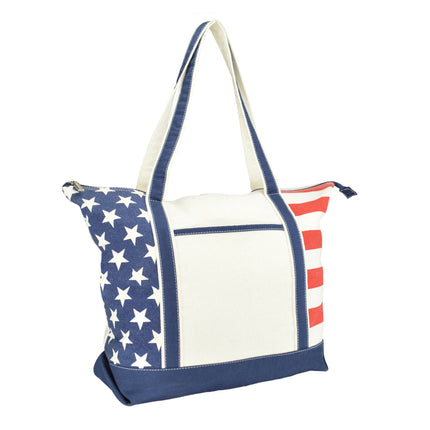 Dalix - DALIX Flag Tote Bag USA American Pride Shopping Bag