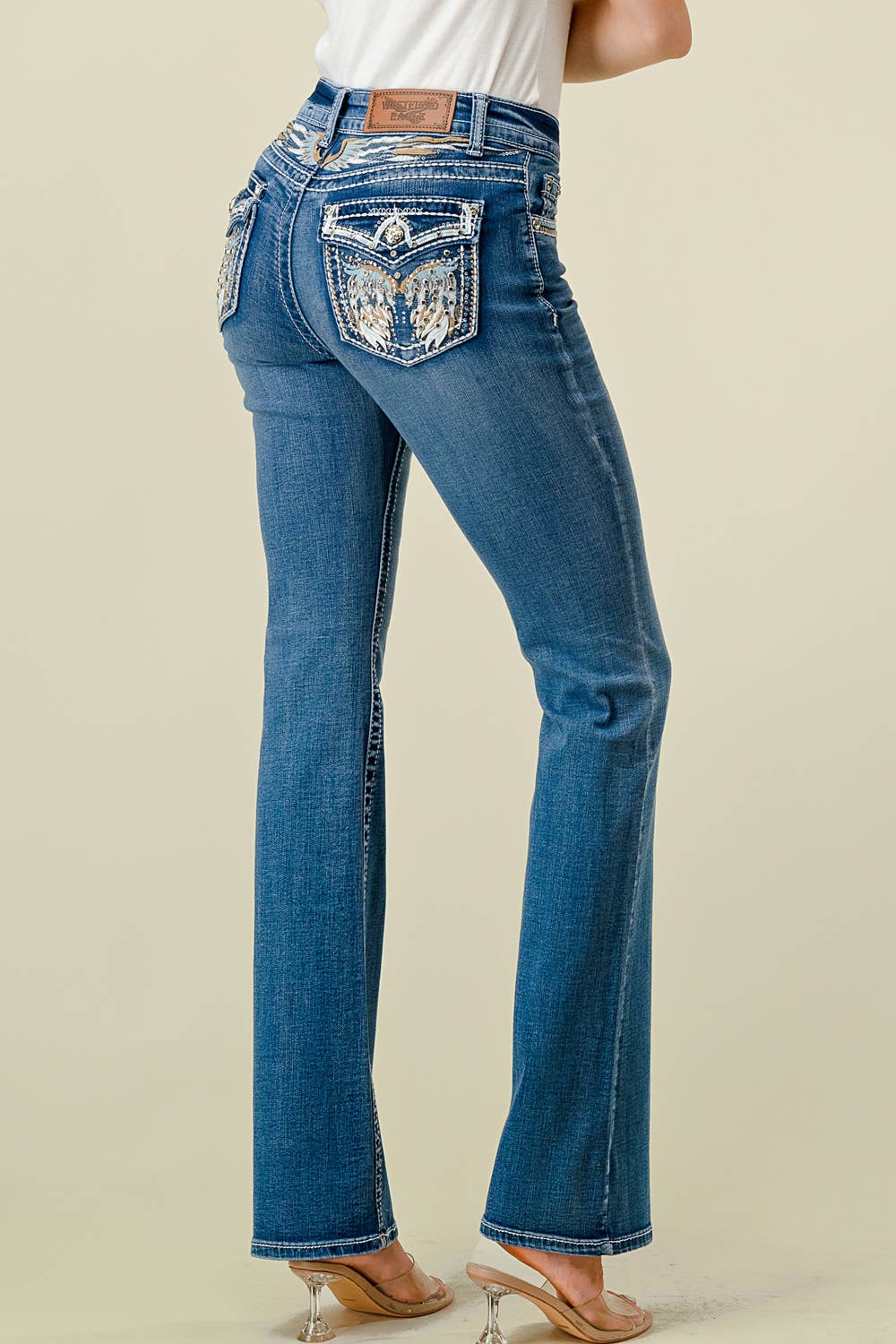 Bootcut Stretchy Bling Jeans