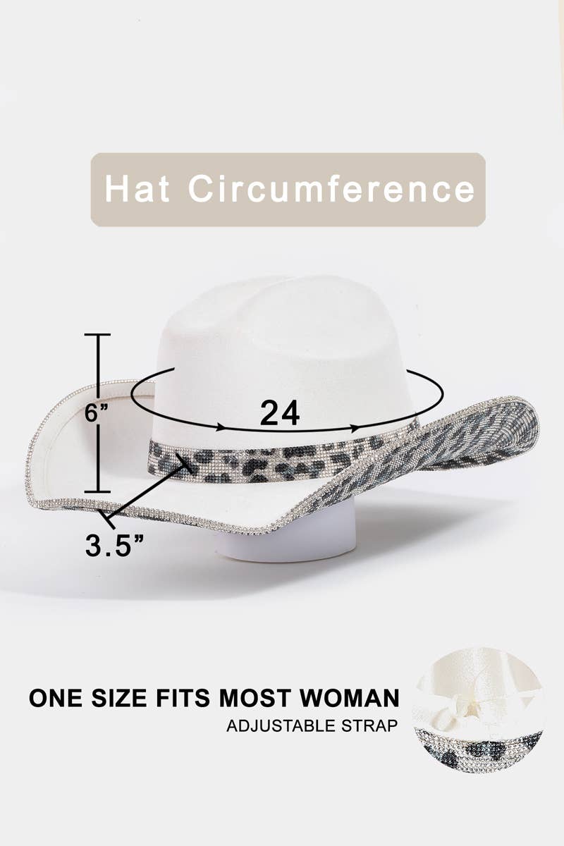 Pave Animal Print Rhinestone Cowboy Hat